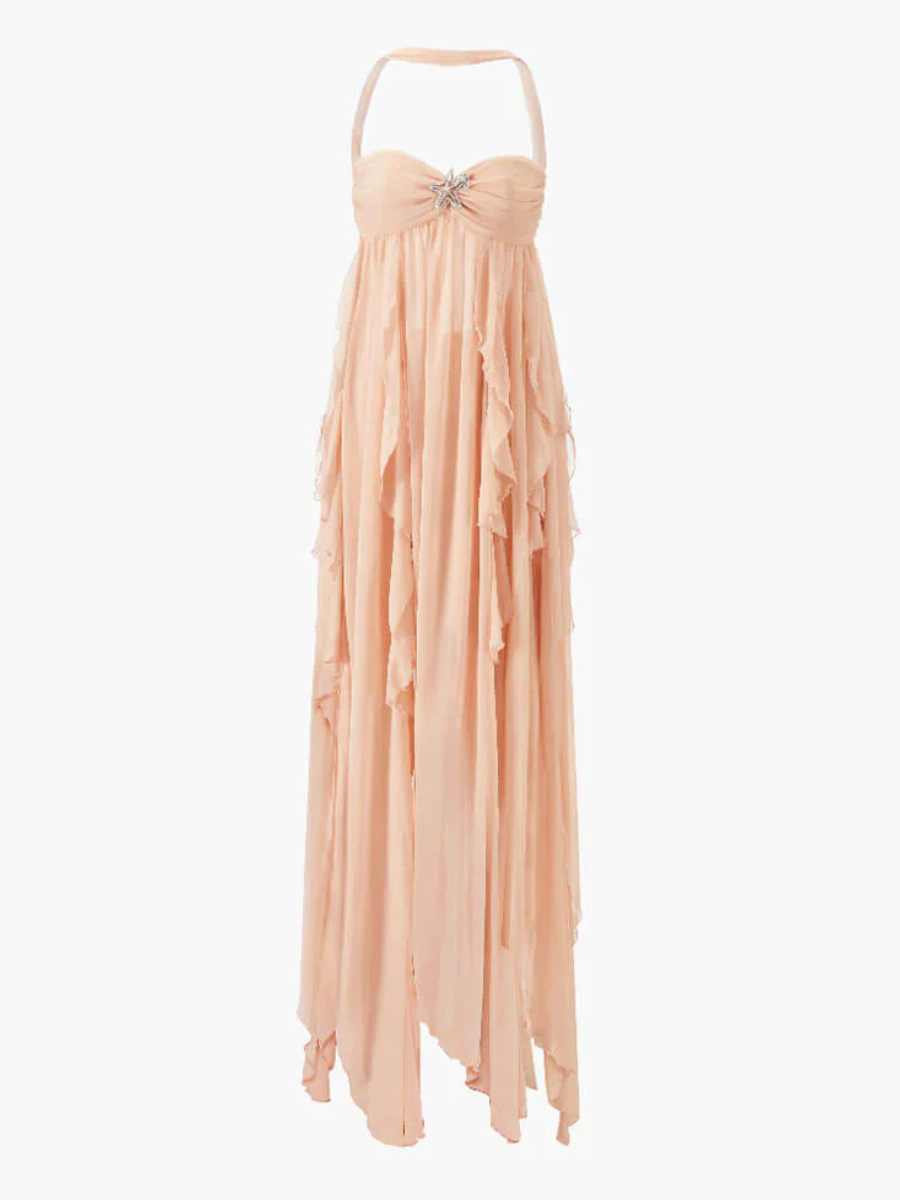 Vestido Com Babados Tendência Modern Ariel