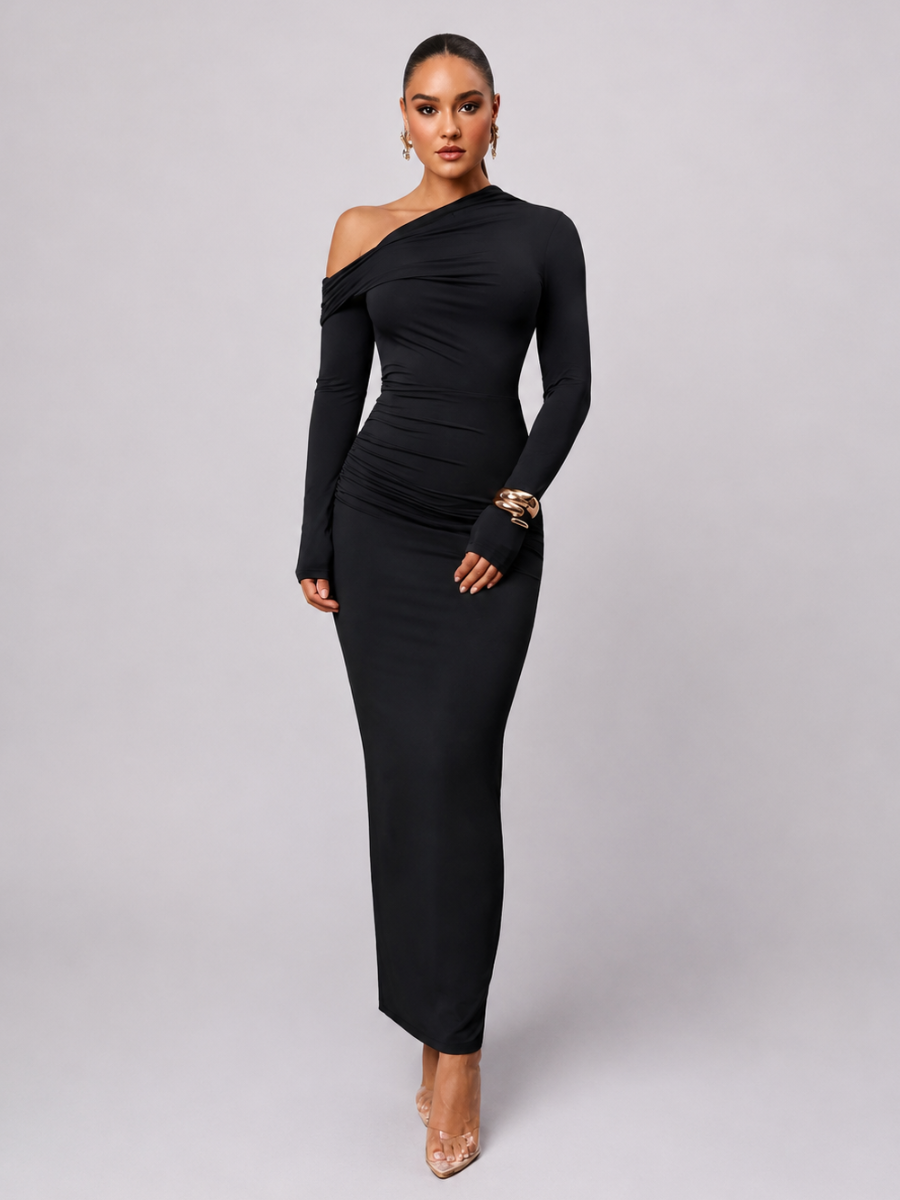 Vestido Longo Justo Modern Shelon