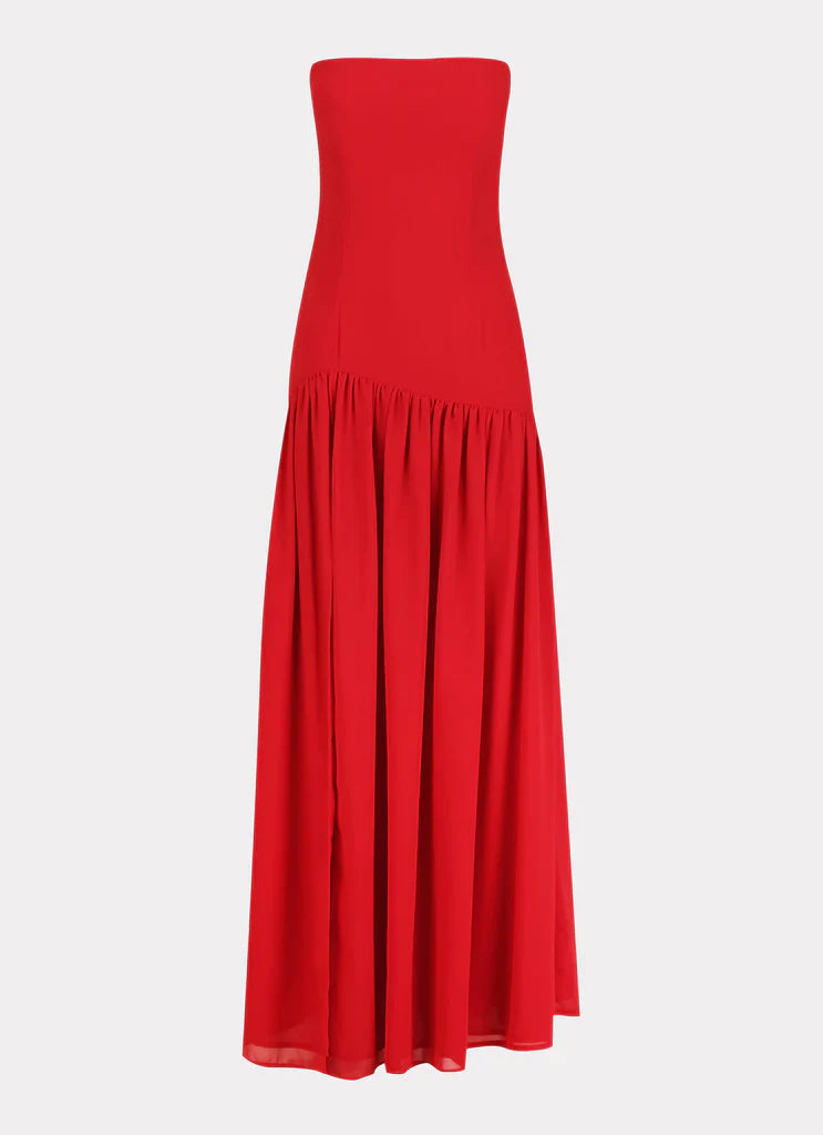 Vestido Longo Tomara que Caia  Com Fenda Modern Eden