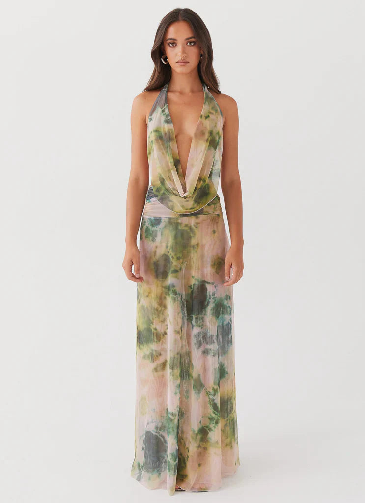 Vestido Longo Decote Frontal Modern Serena