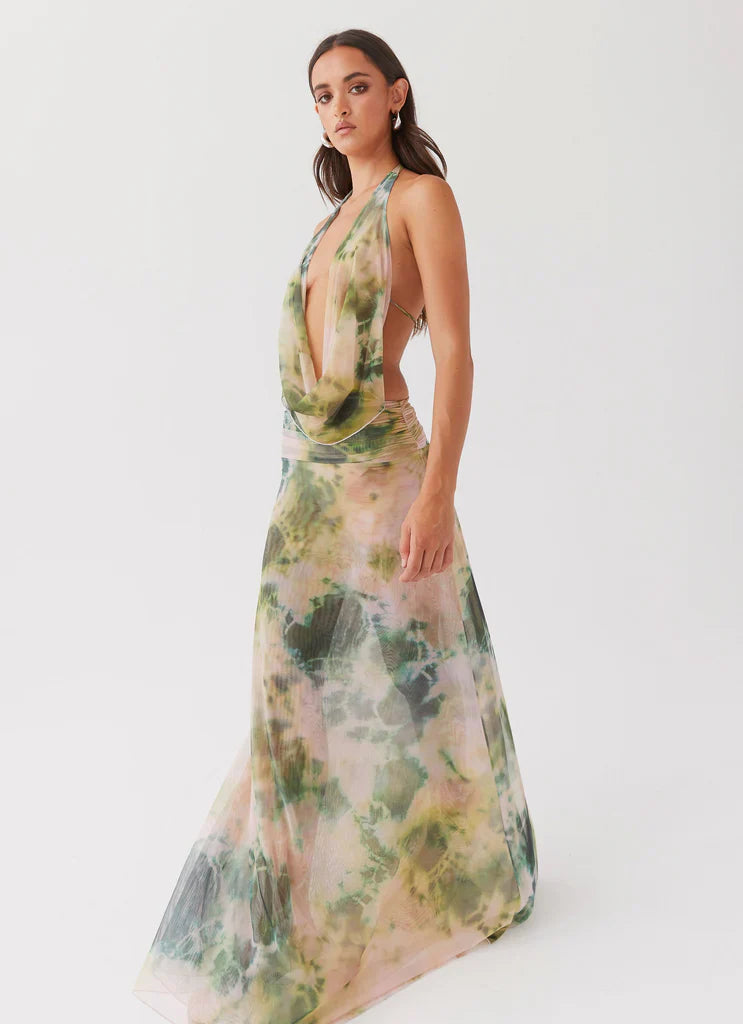 Vestido Longo Decote Frontal Modern Serena