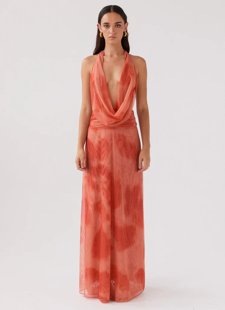 Vestido Longo Decote Frontal Modern Serena