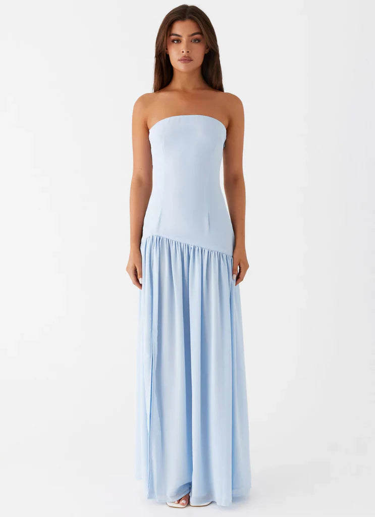 Vestido Longo Tomara que Caia  Com Fenda Modern Eden