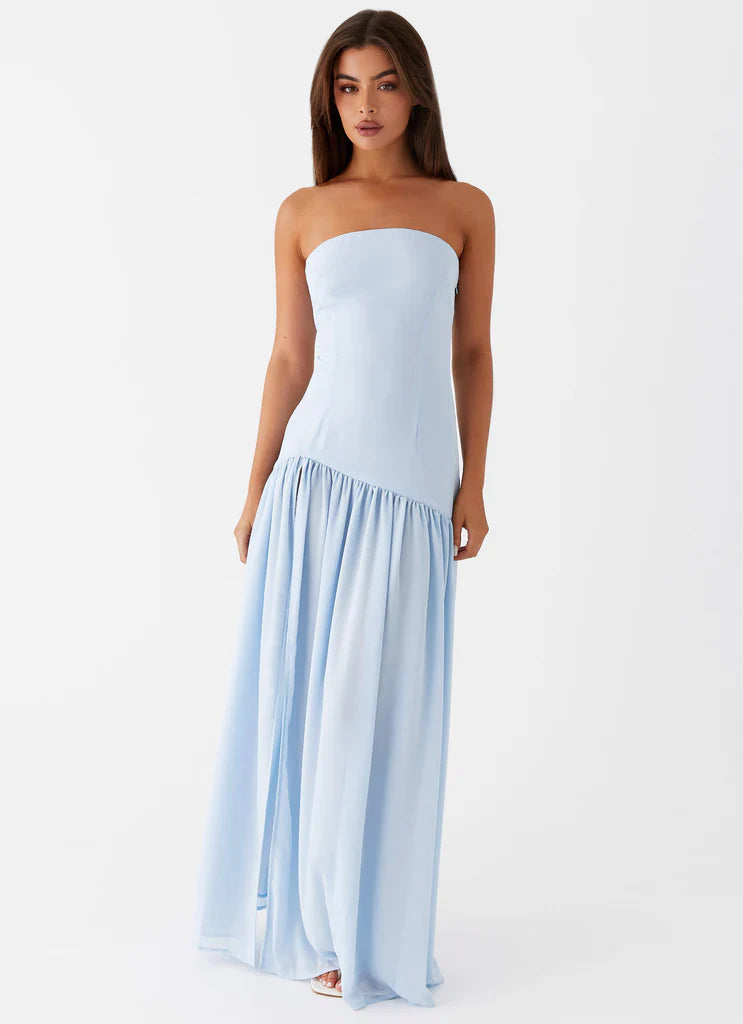 Vestido Longo Tomara que Caia  Com Fenda Modern Eden
