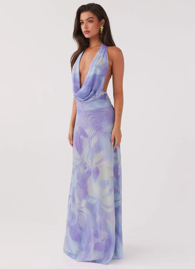 Vestido Longo Decote Frontal Modern Serena