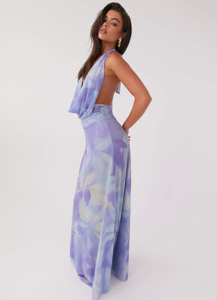 Vestido Longo Decote Frontal Modern Serena