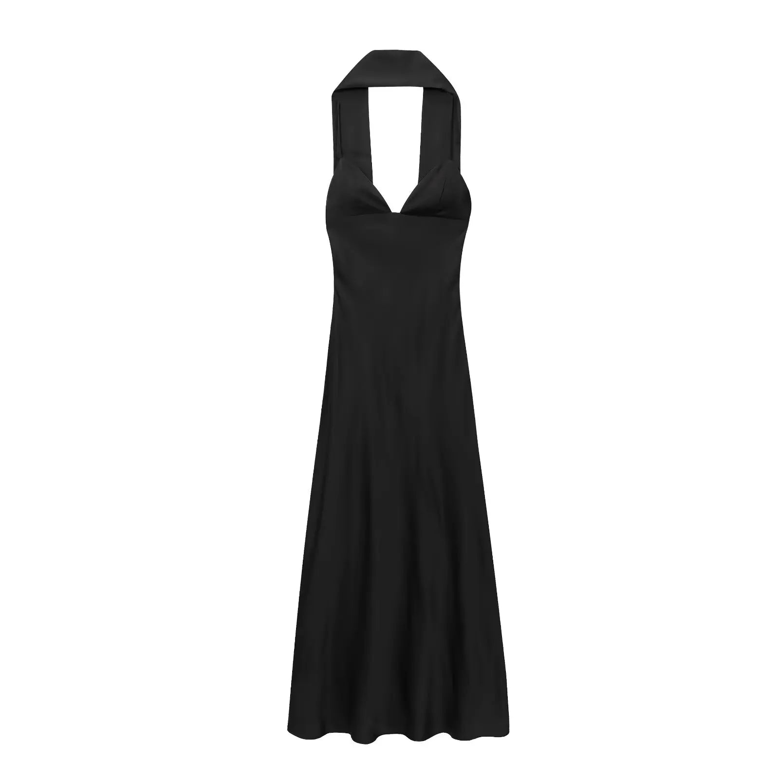 Vestido Longo Cetim Cremoso Modern Zêra