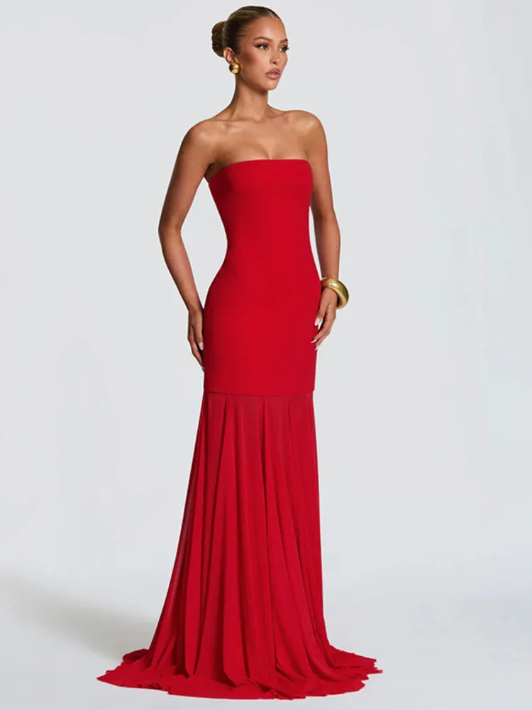 Vestido Longo Sem Alças Modern Adeline