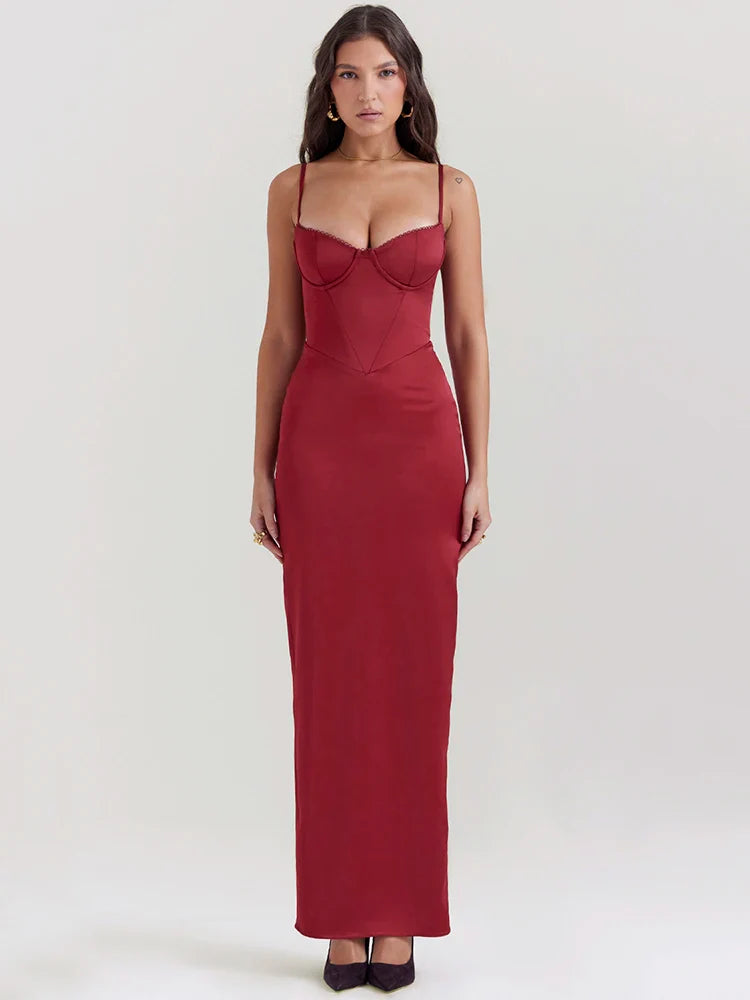 Vestido Longo Modelador Corselet Modern Bella Cetim - GOLDEN ERA