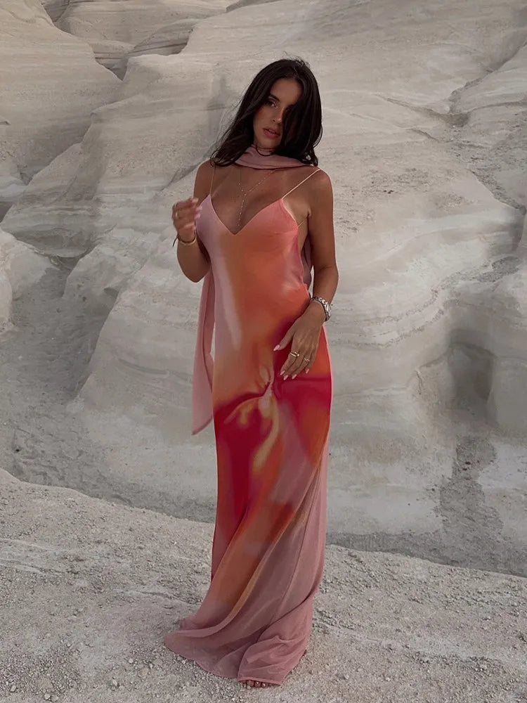 Vestido Longo Decote no Busto Modern Moana