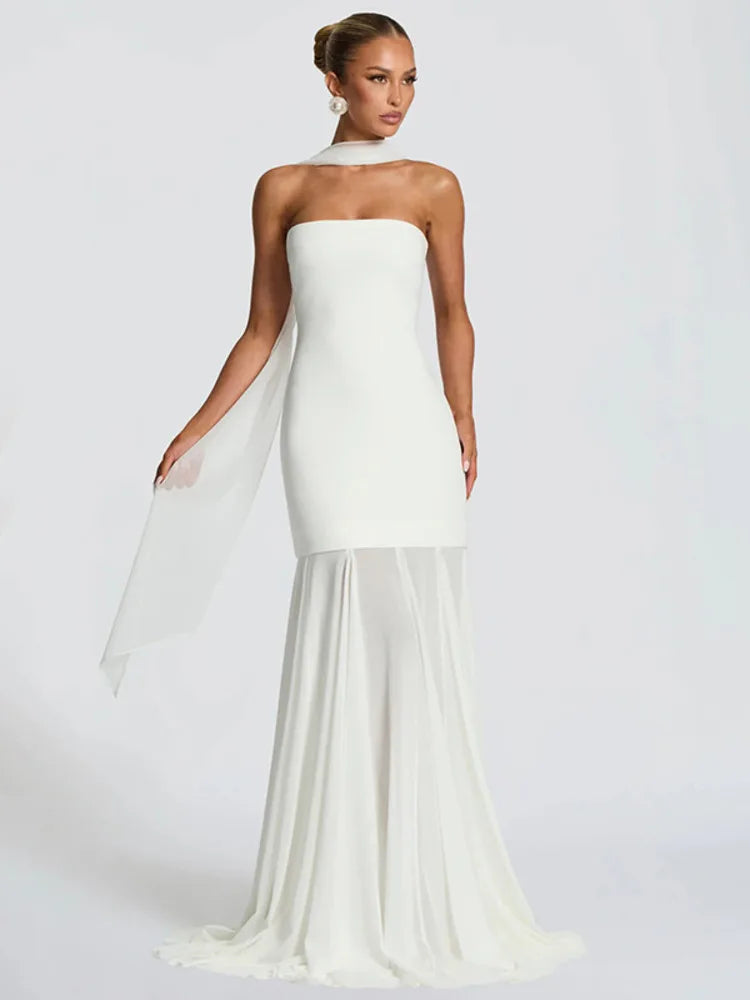 Vestido Longo Sem Alças Modern Adeline