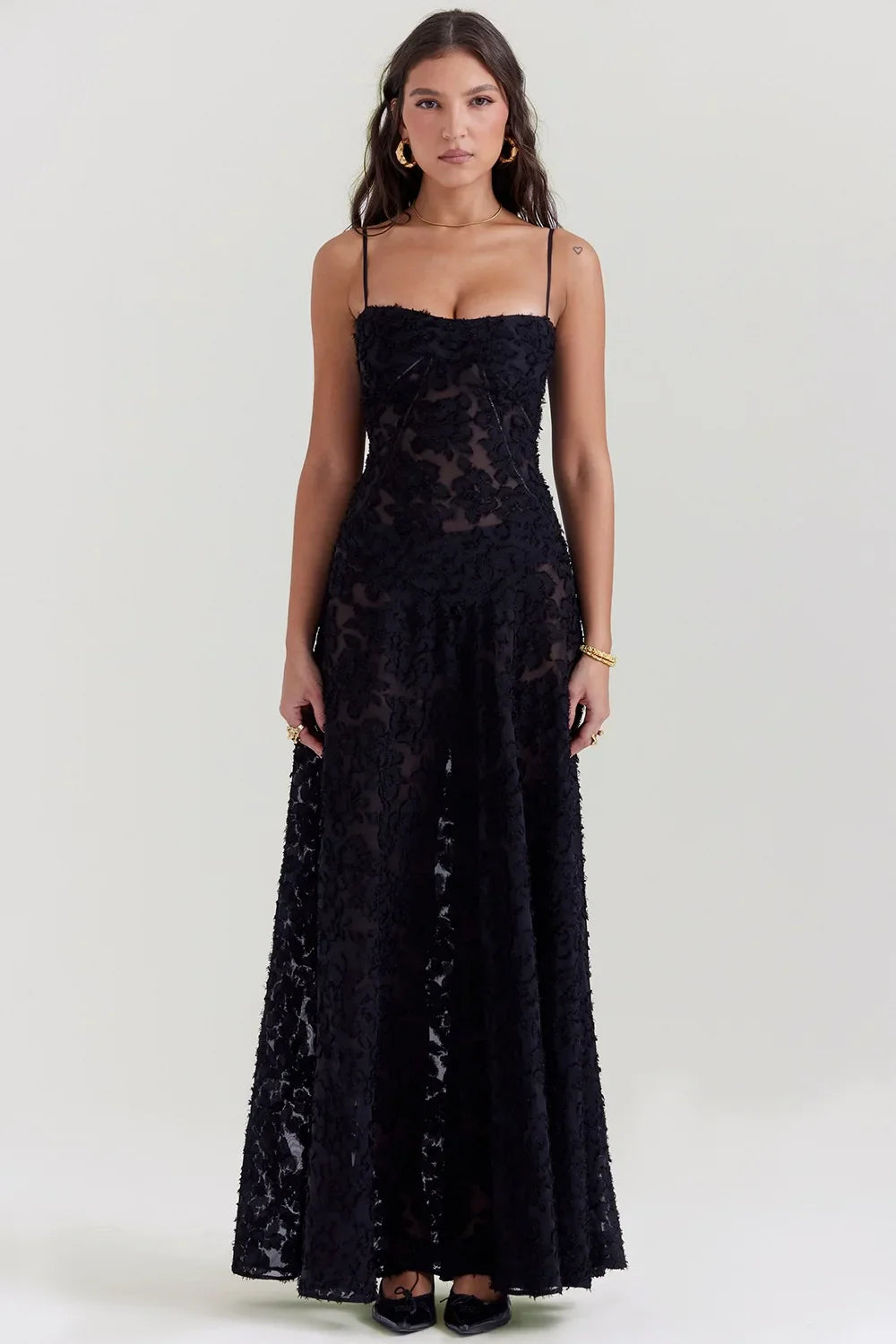 Vestido Longo Modelador com Amarrações Corselet Modern Selena - GOLDEN ERA