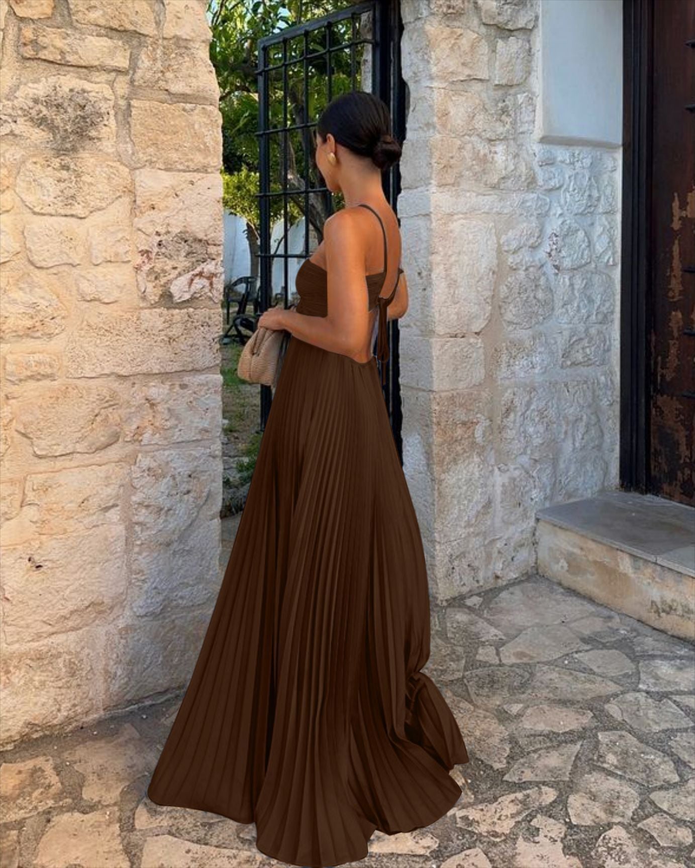 Vestido Longo Plissado Modern Loren