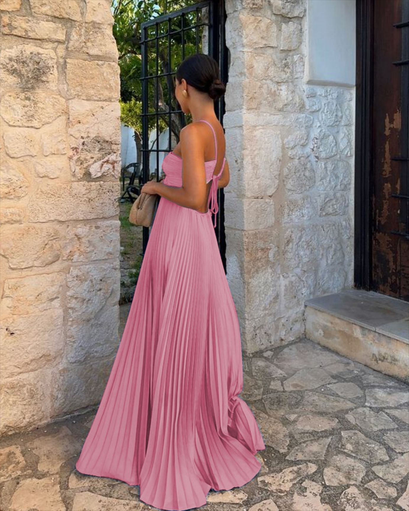 Vestido Longo Plissado Modern Loren