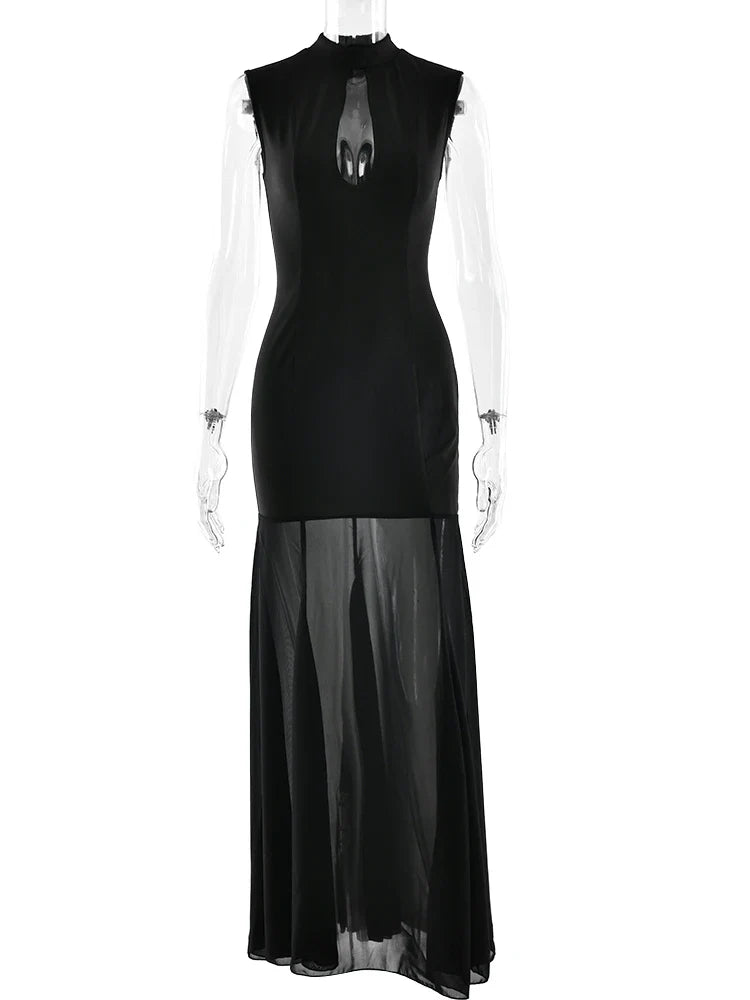 Vestido Longo Com Tule Modern Jholie