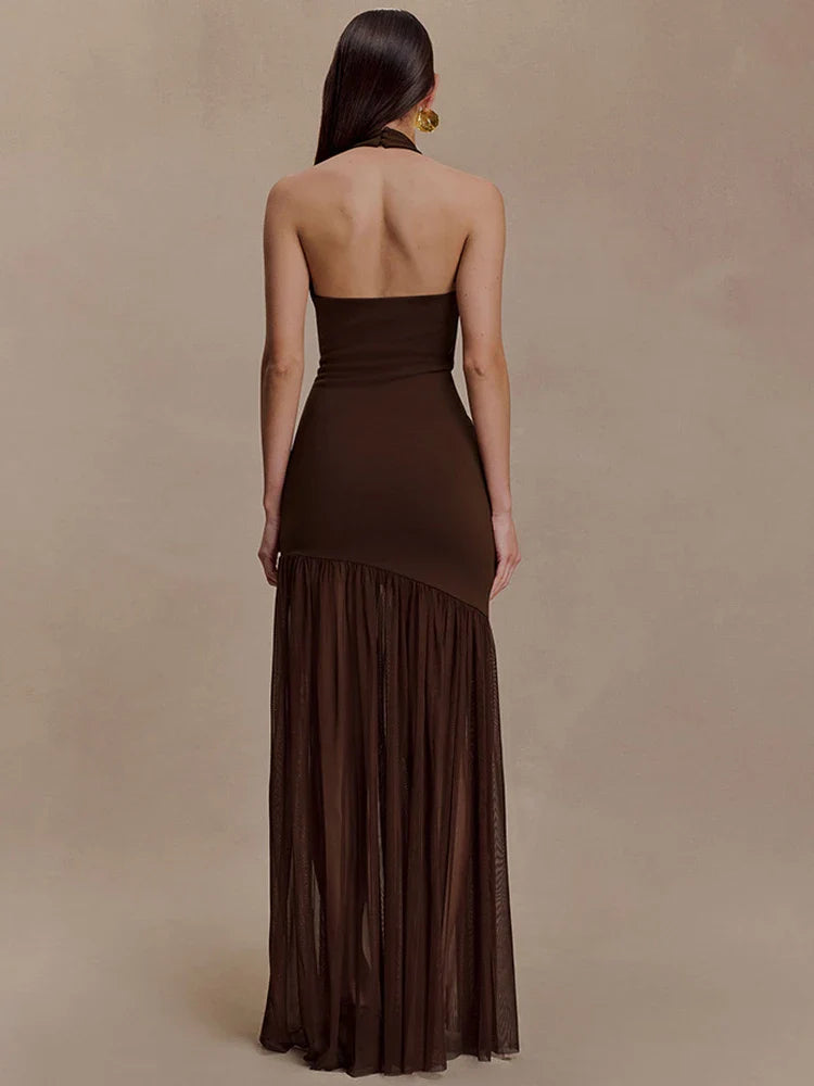 Vestido Longo com Tule Modern Fiorenza