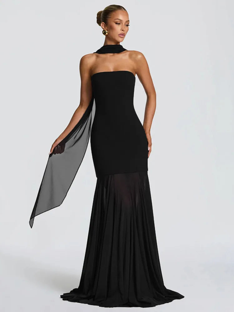 Vestido Longo Sem Alças Modern Adeline