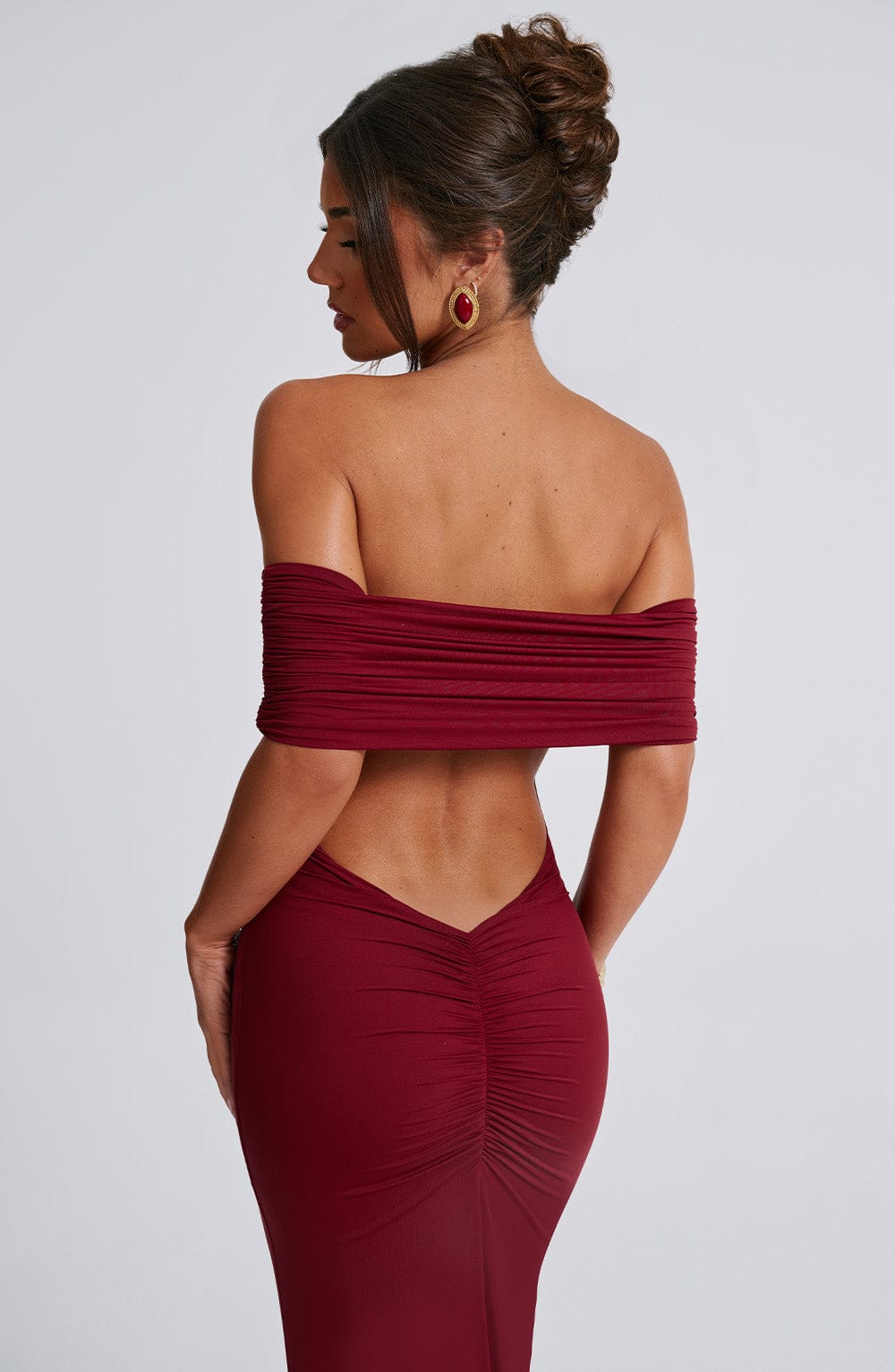 Vestido Longo Ombro a Ombro Costas Aberta Modern Luiza