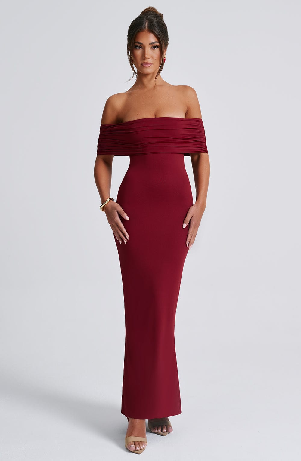 Vestido Longo Ombro a Ombro Costas Aberta Modern Luiza