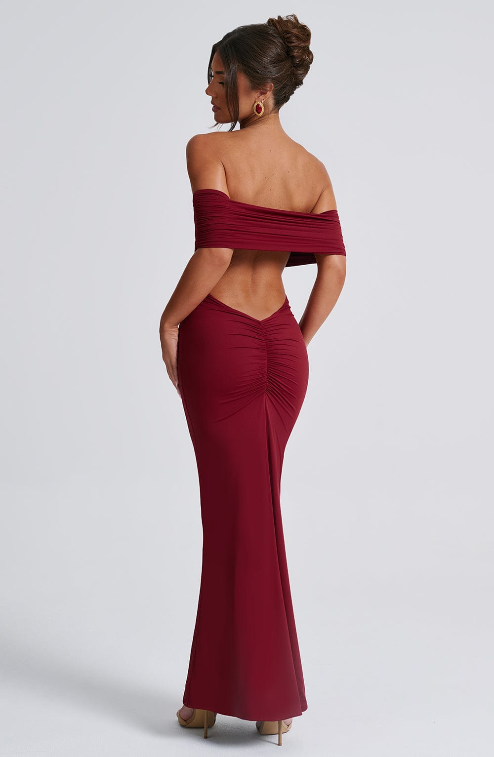 Vestido Longo Ombro a Ombro Costas Aberta Modern Luiza