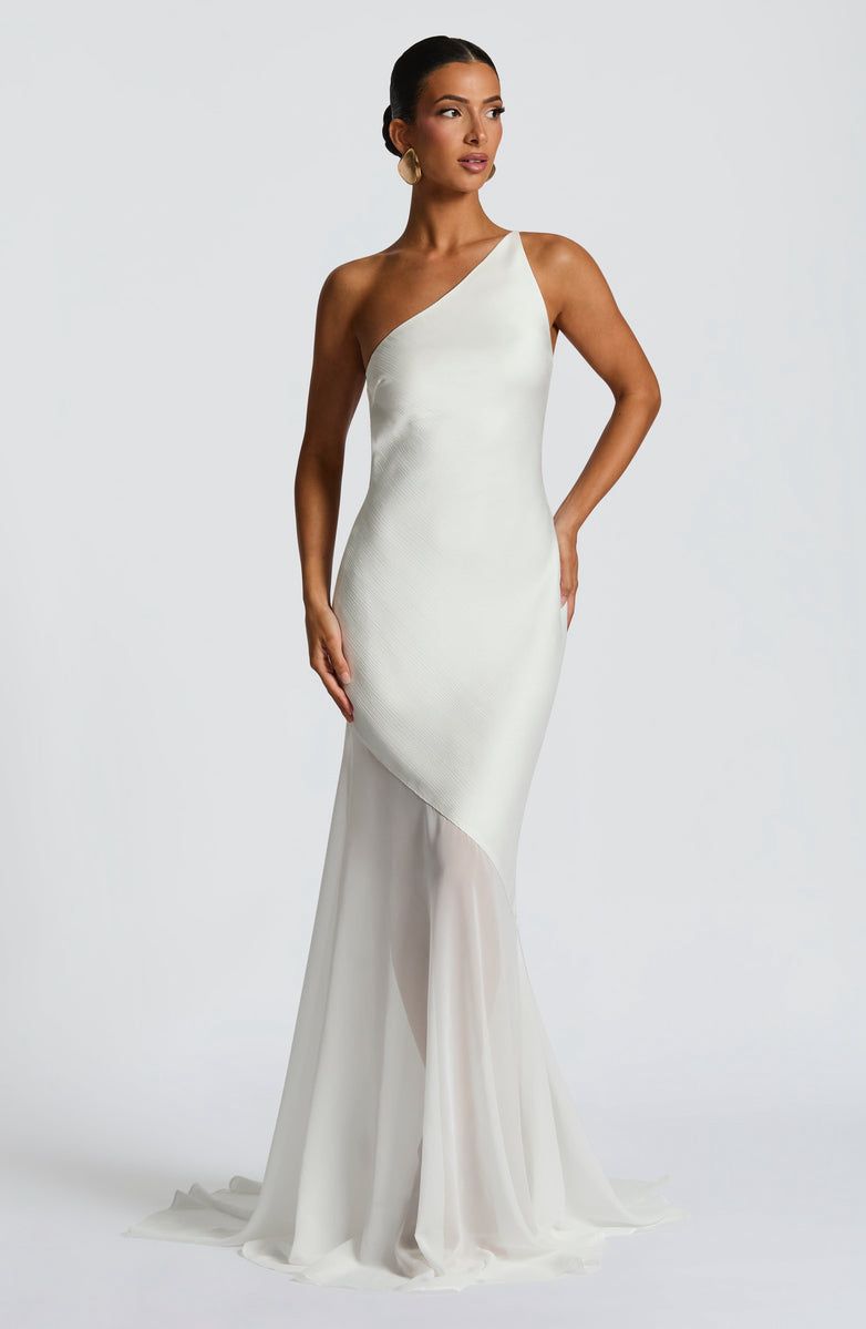 Vestido Longo Cetim Costas Aberta Modern Allure