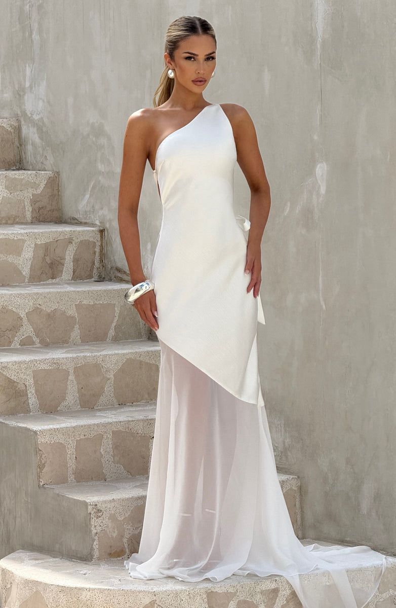 Vestido Longo Cetim Costas Aberta Modern Allure