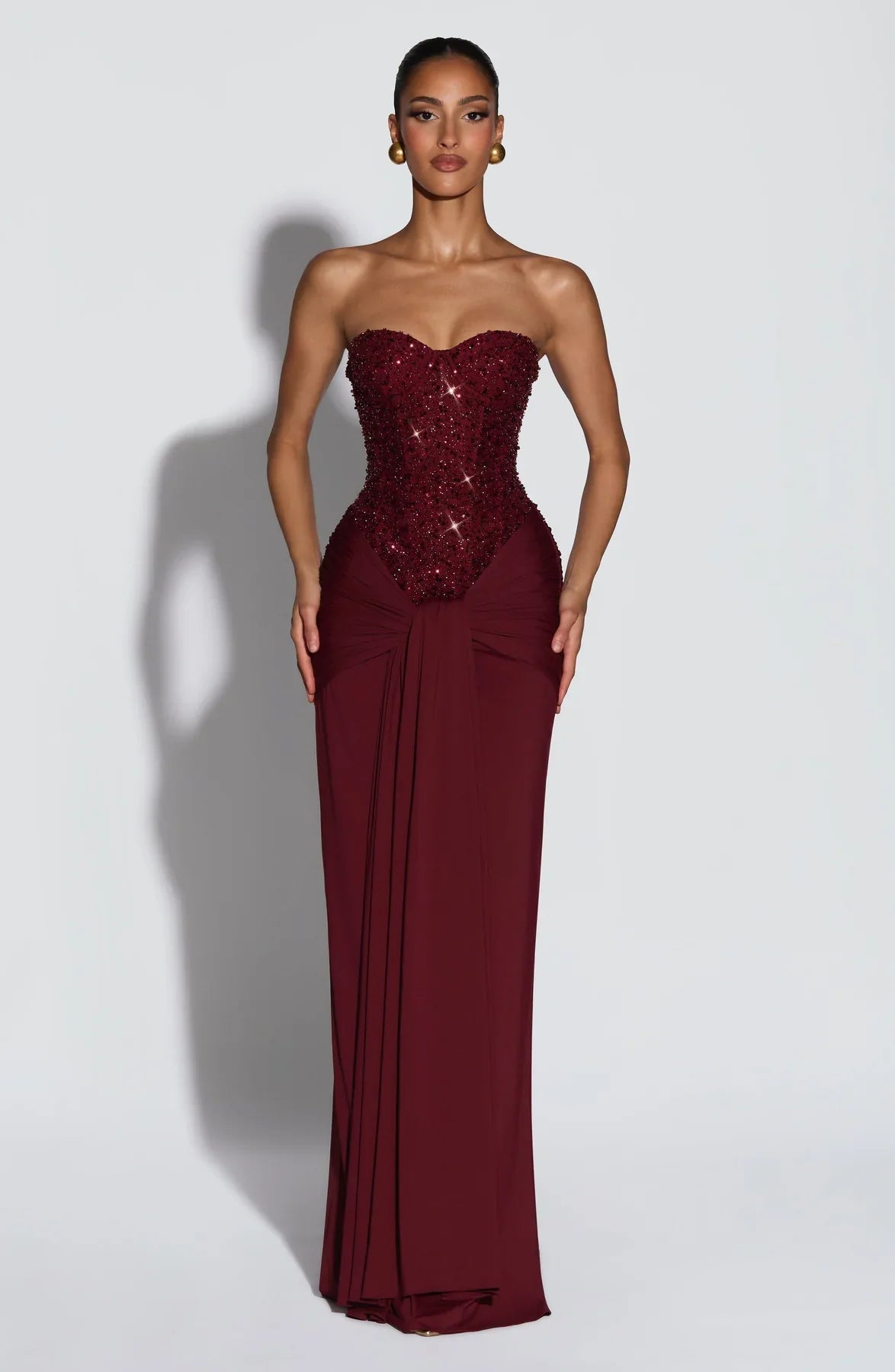 Vestido Longo Corselet de Paetê Modern Dálya