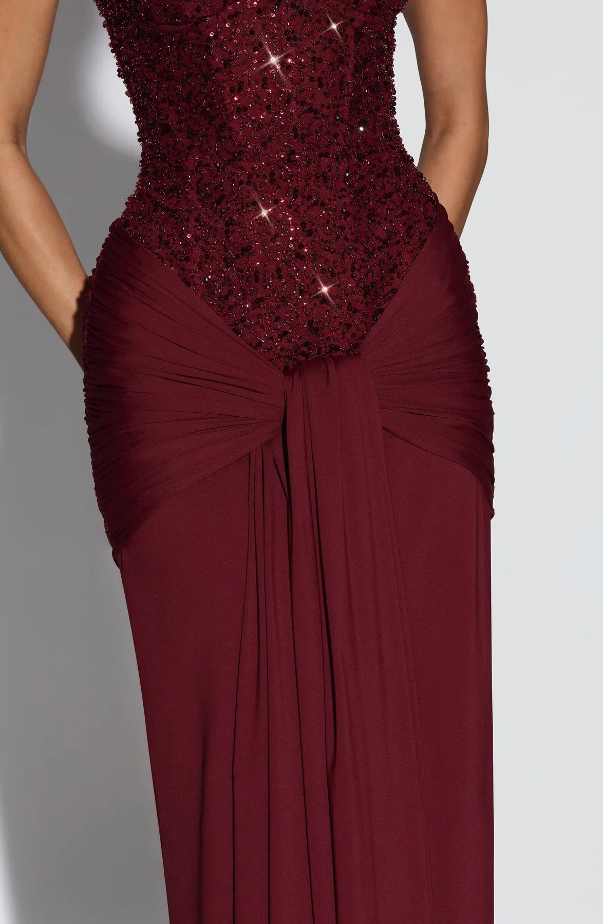 Vestido Longo Corselet de Paetê Modern Dálya