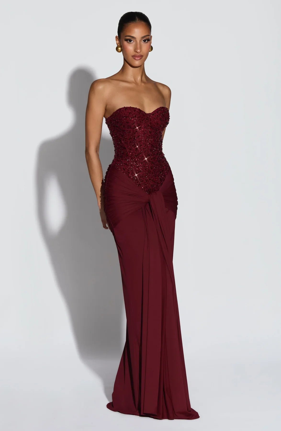 Vestido Longo Corselet de Paetê Modern Dálya