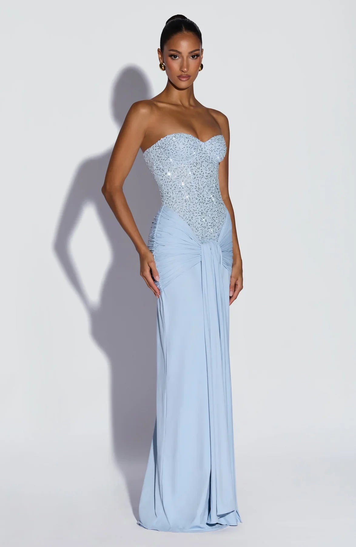 Vestido Longo Corselet de Paetê Modern Dálya