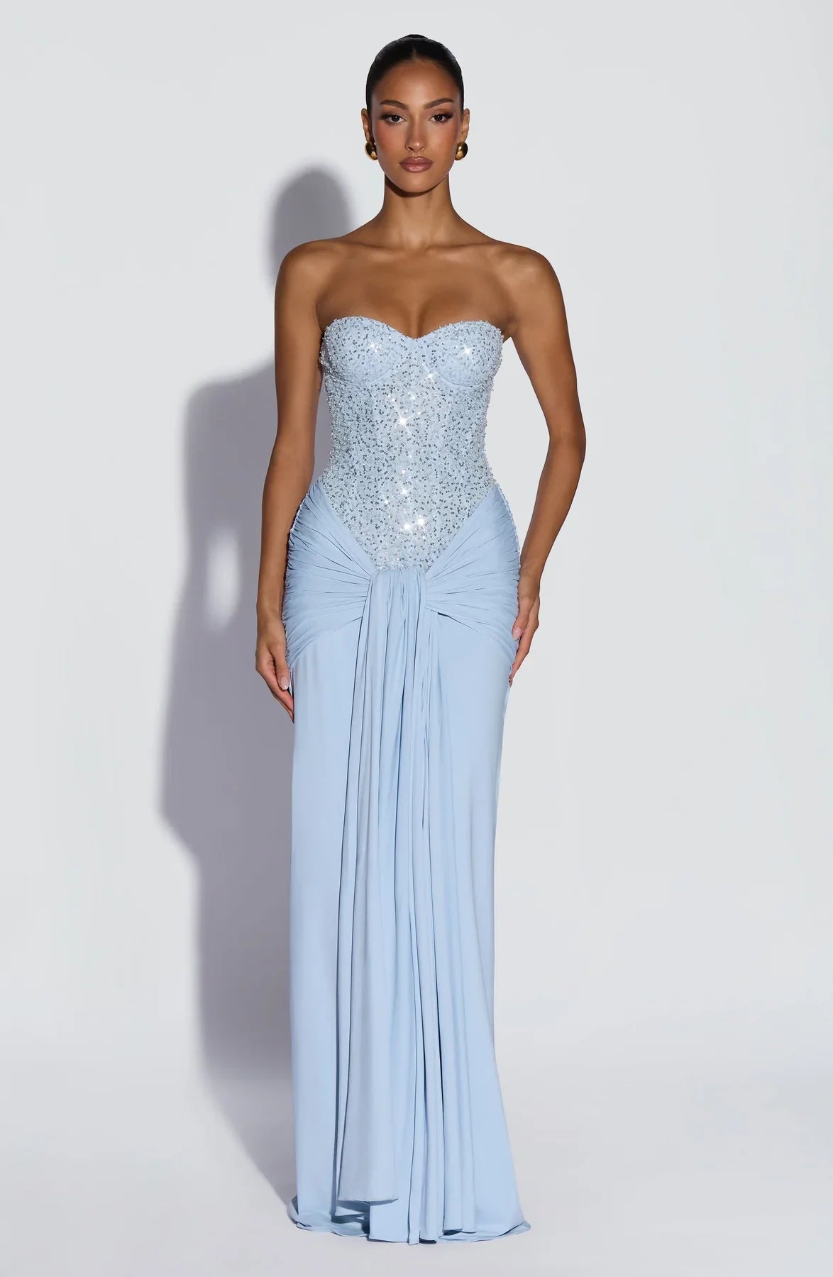 Vestido Longo Corselet de Paetê Modern Dálya