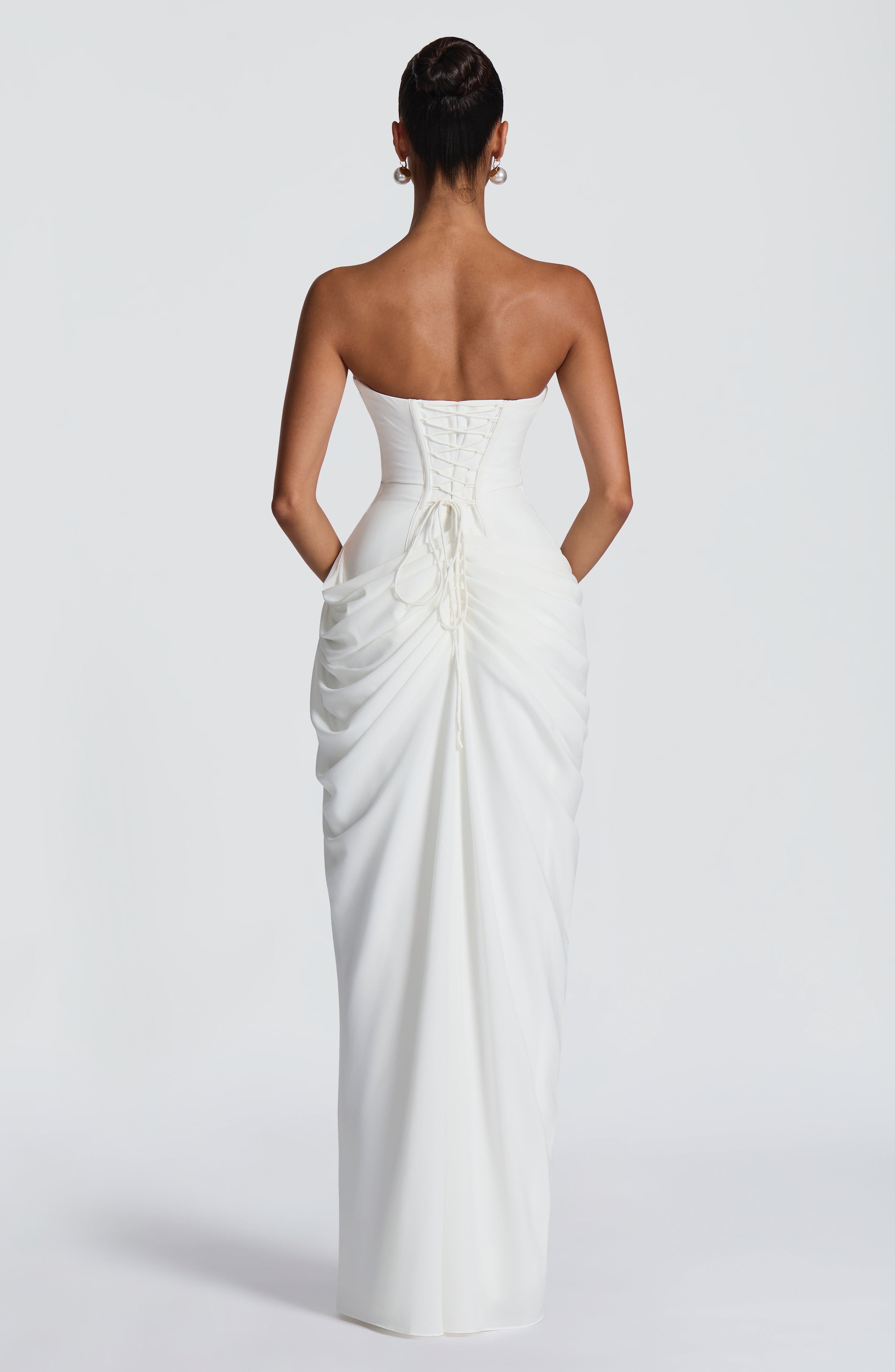 Vestido Longo sem Alças com Fenda Modern Cyra