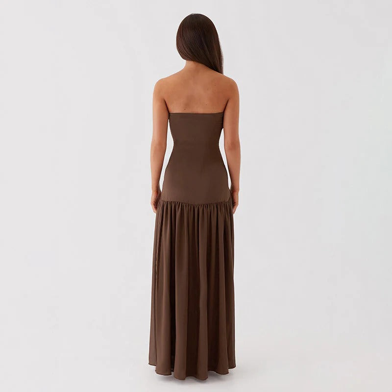 Vestido Longo Tomara que Caia  Com Fenda Modern Eden