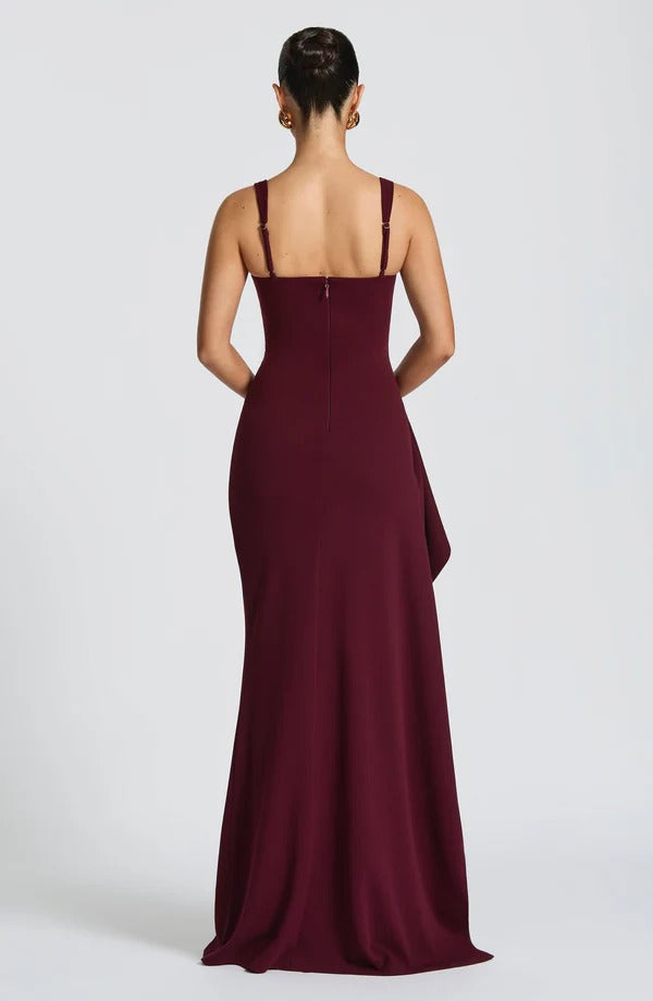 Vestido Longo com Fenda Modern Katana