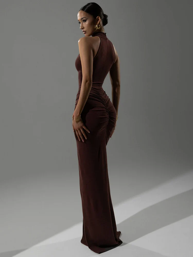 Vestido Longo com Fenda Frontal Modern Madelyn