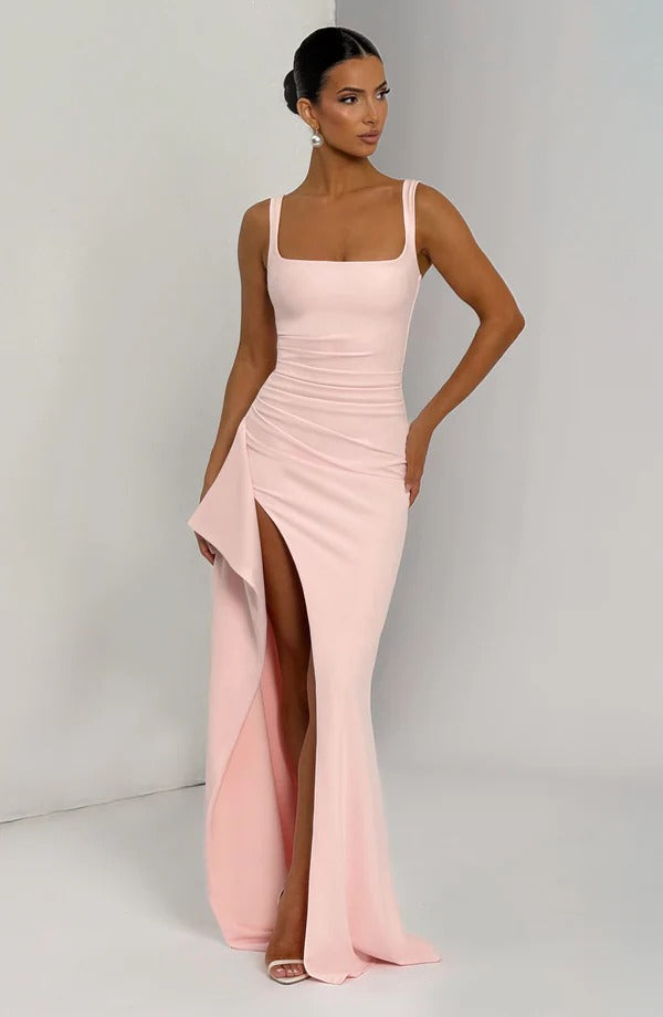 Vestido Longo com Fenda Modern Katana