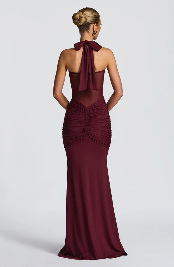 Vestido Longo Com Amarração Frontal Modern Vixen