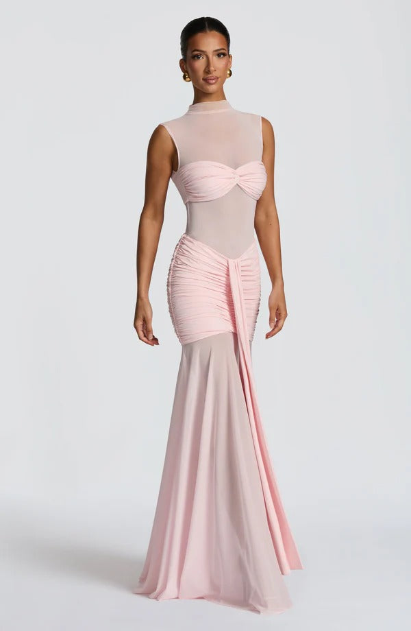 Vestido Longo com Tule Modern Ravih