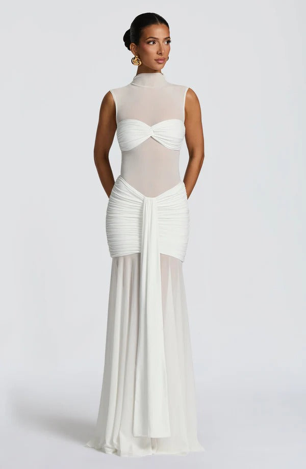 Vestido Longo com Tule Modern Ravih