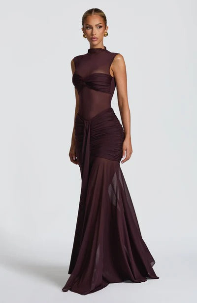 Vestido Longo com Tule Modern Ravih