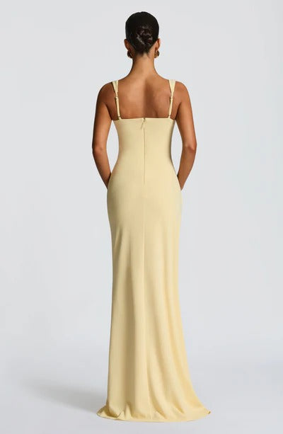 Vestido Longo com Fenda Modern Katana