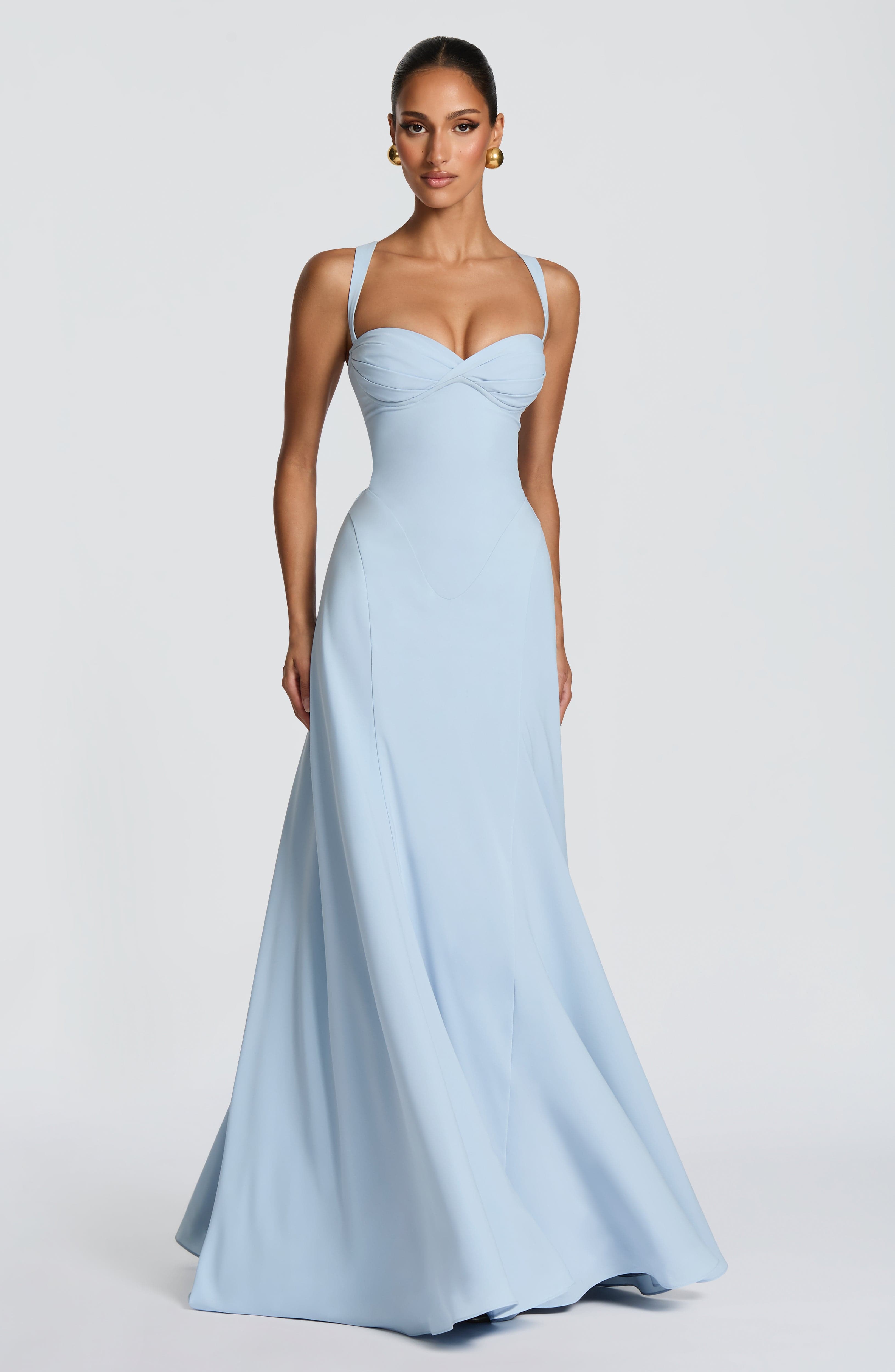 Vestido Longo com Alças e Ajustes nas Costas Modern Irie