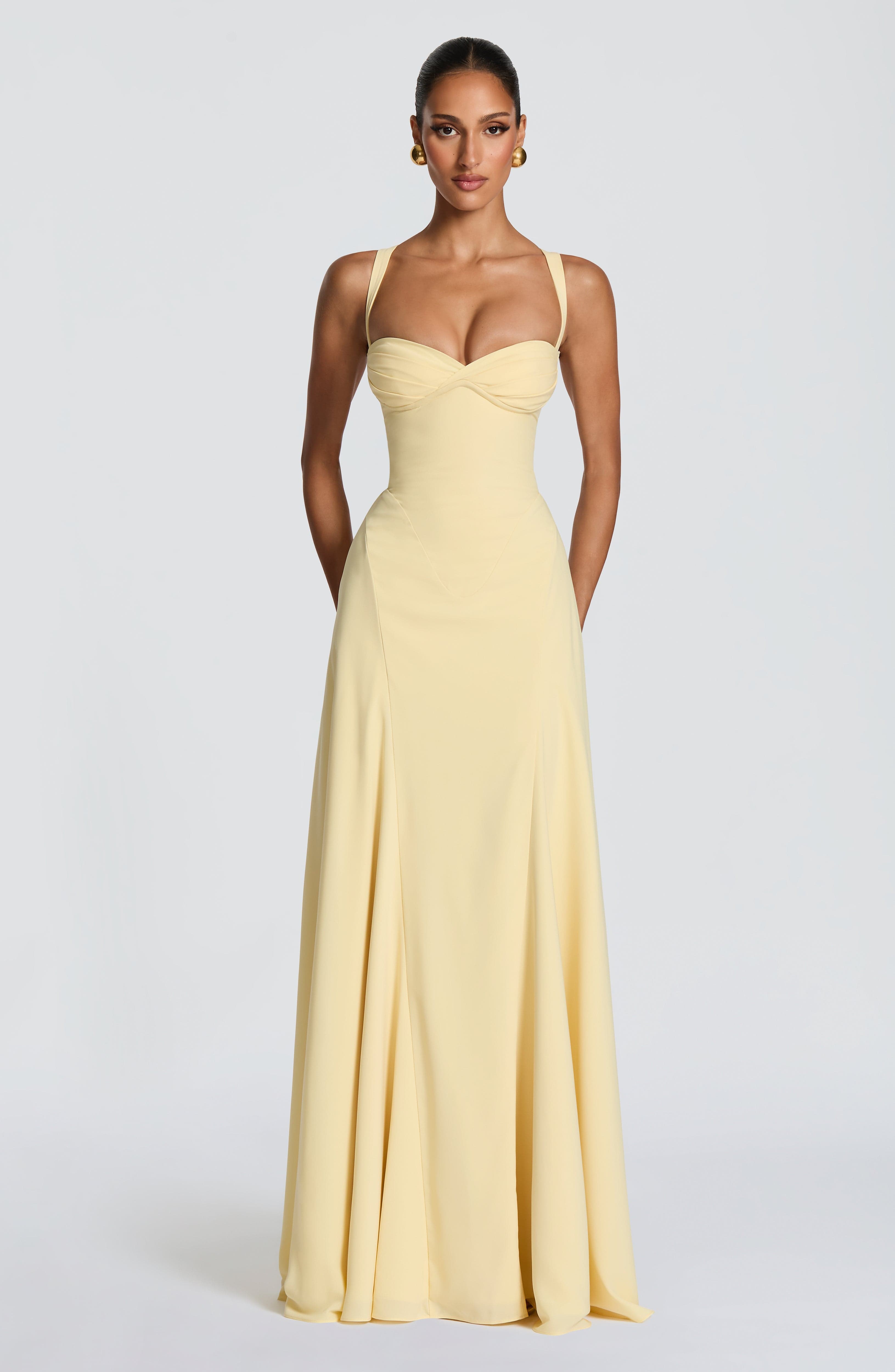 Vestido Longo com Alças e Ajustes nas Costas Modern Irie