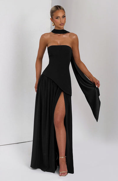 Vestido Longo Sem Alças Elegante Modern Mya
