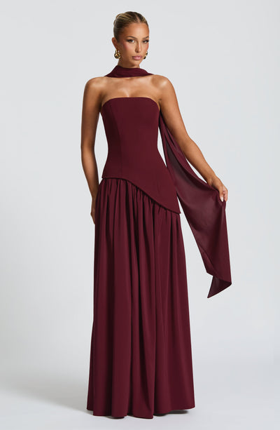 Vestido Longo Sem Alças Elegante Modern Mya