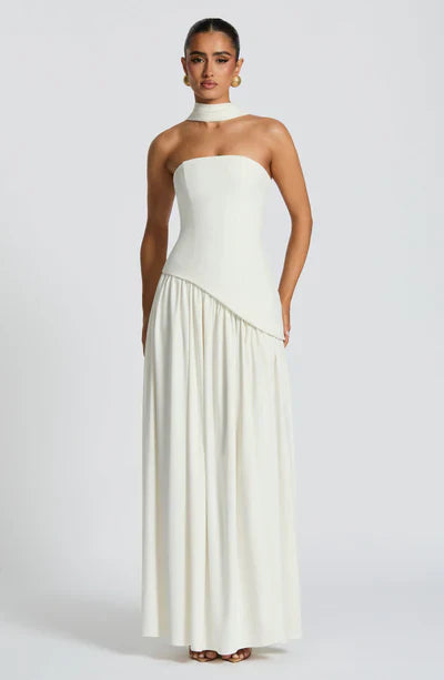 Vestido Longo Sem Alças Elegante Modern Mya