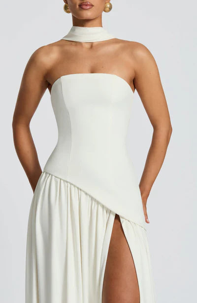 Vestido Longo Sem Alças Elegante Modern Mya