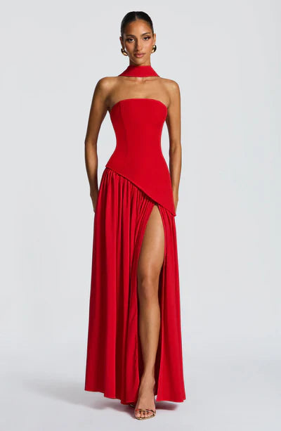 Vestido Longo Sem Alças Elegante Modern Mya