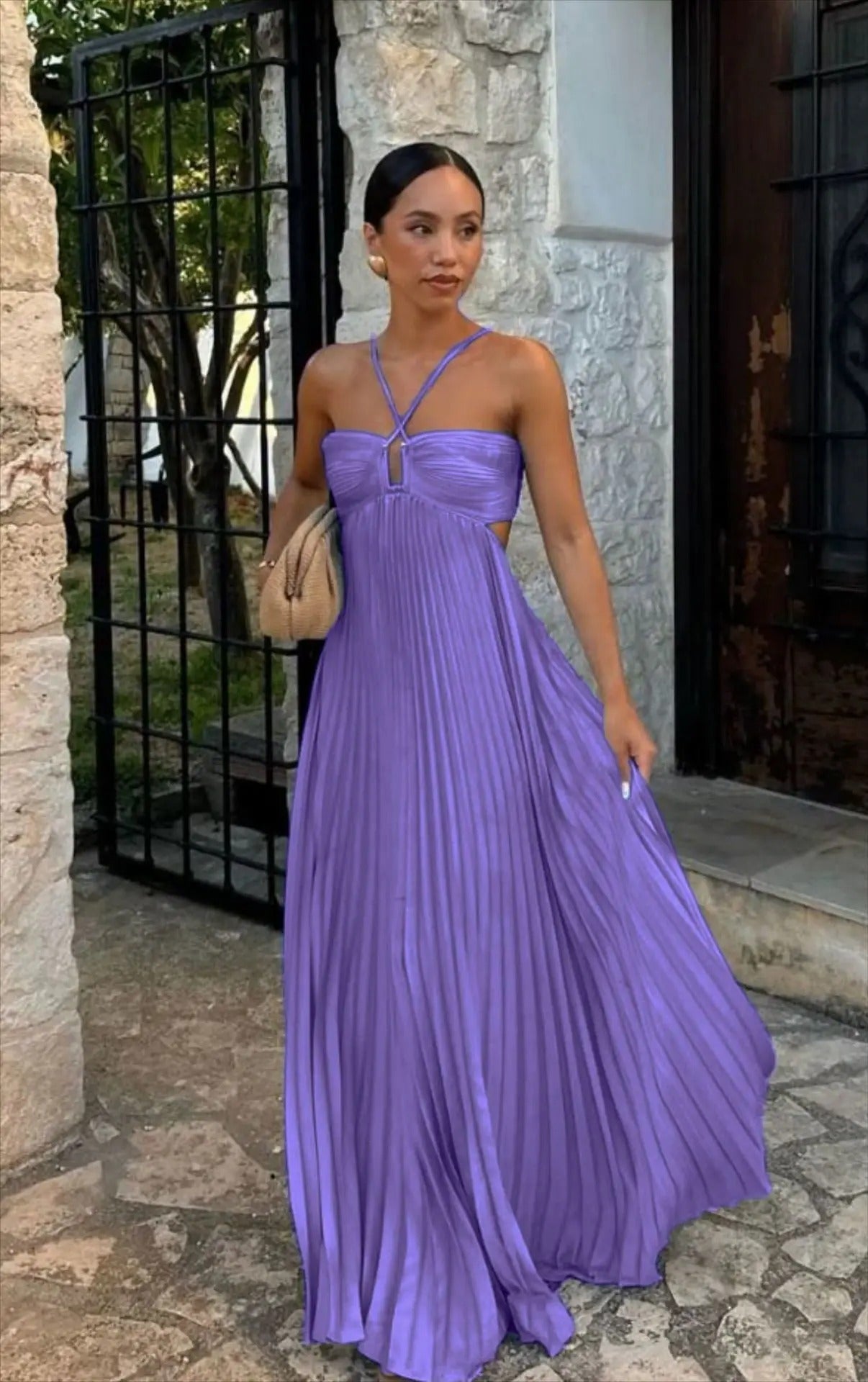 Vestido Longo Plissado Modern Loren