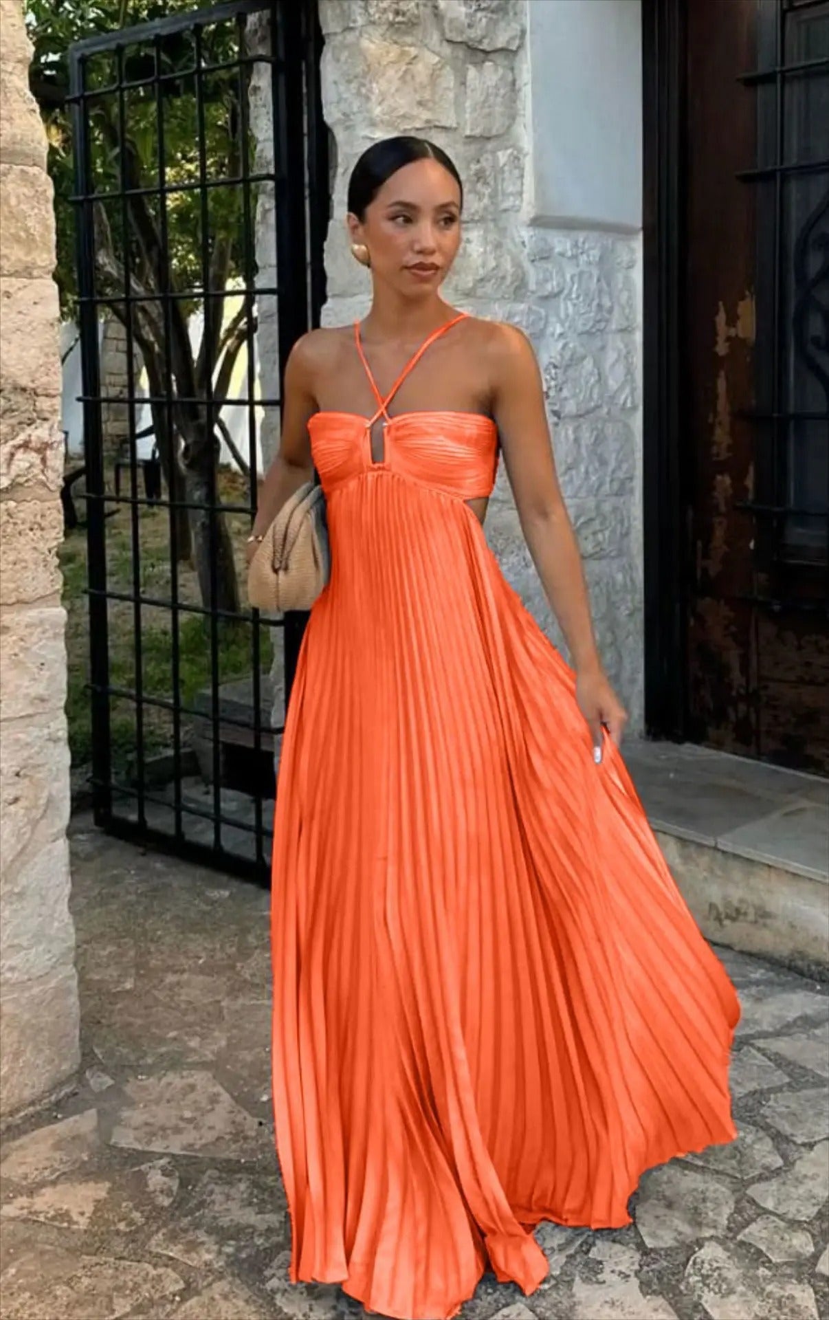 Vestido Longo Plissado Modern Loren